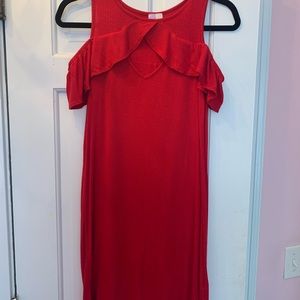 Red tee shirt dress